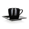 Banquettasse mit Untertasse MITO, 220 ml, Schwarz