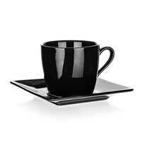 Banquettasse mit Untertasse MITO, 220 ml, Schwarz