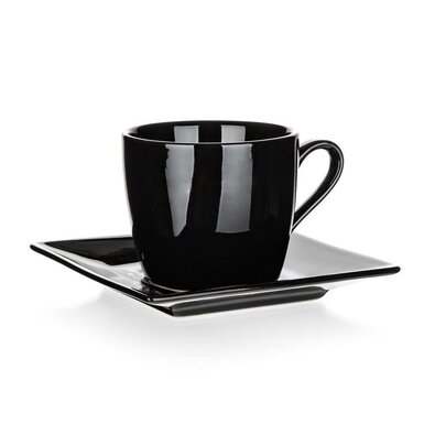 Banquettasse mit Untertasse MITO, 220 ml, Schwarz