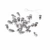 Set of 24 mini Christmas decorations, silver,diameter 1.5 cm