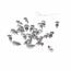 Set of 24 mini Christmas decorations, silver,diameter 1.5 cm
