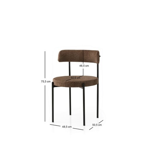 Set de scaune de sufragerie Gini Brown and Black,2 buc.