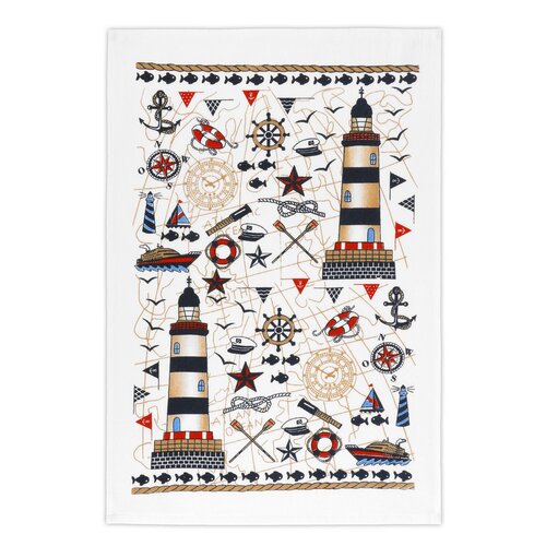 Bellatex Küchengeschirrtuch Meeresblau, 40 x 60 cm, Satz von 2