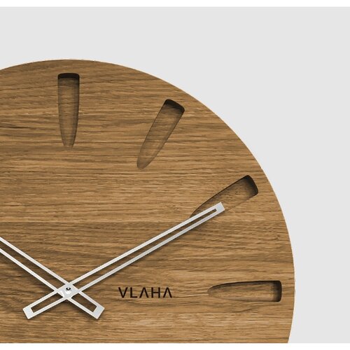 VLAHA VCT1021 dubové hodiny Grand stříbrná, pr. 45 cm