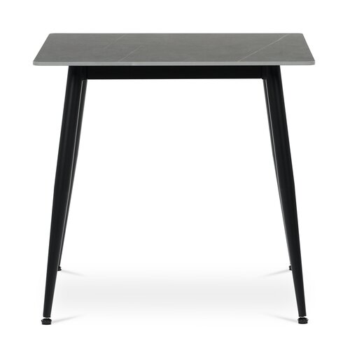 Esstisch 80 x 80 cm, Keramik und Marmor, grau