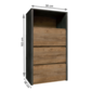 Comoda de sertare MONTANA KS3, gri