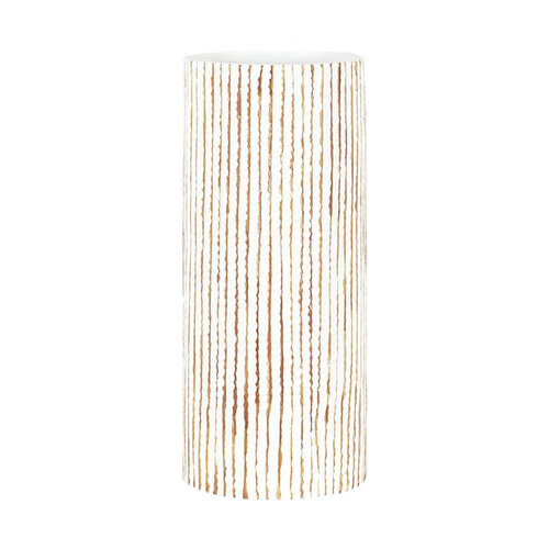 Polyresinová váza Stripe béžová, 35,5 cm