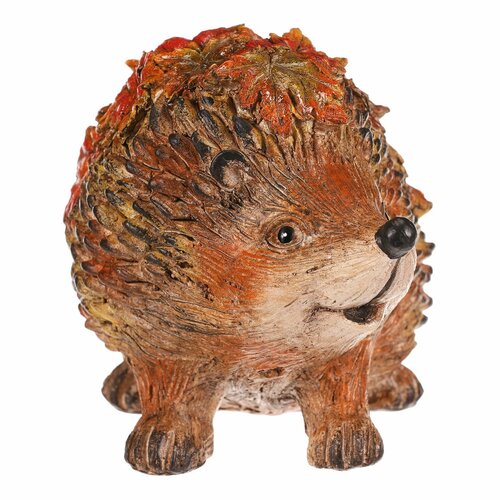 Őszi dekoráció Sündisznó levelekkel, 22 x 13 x 15cm, polirezín