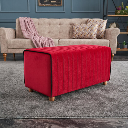 Taboret Mabel Pouf Czerwony