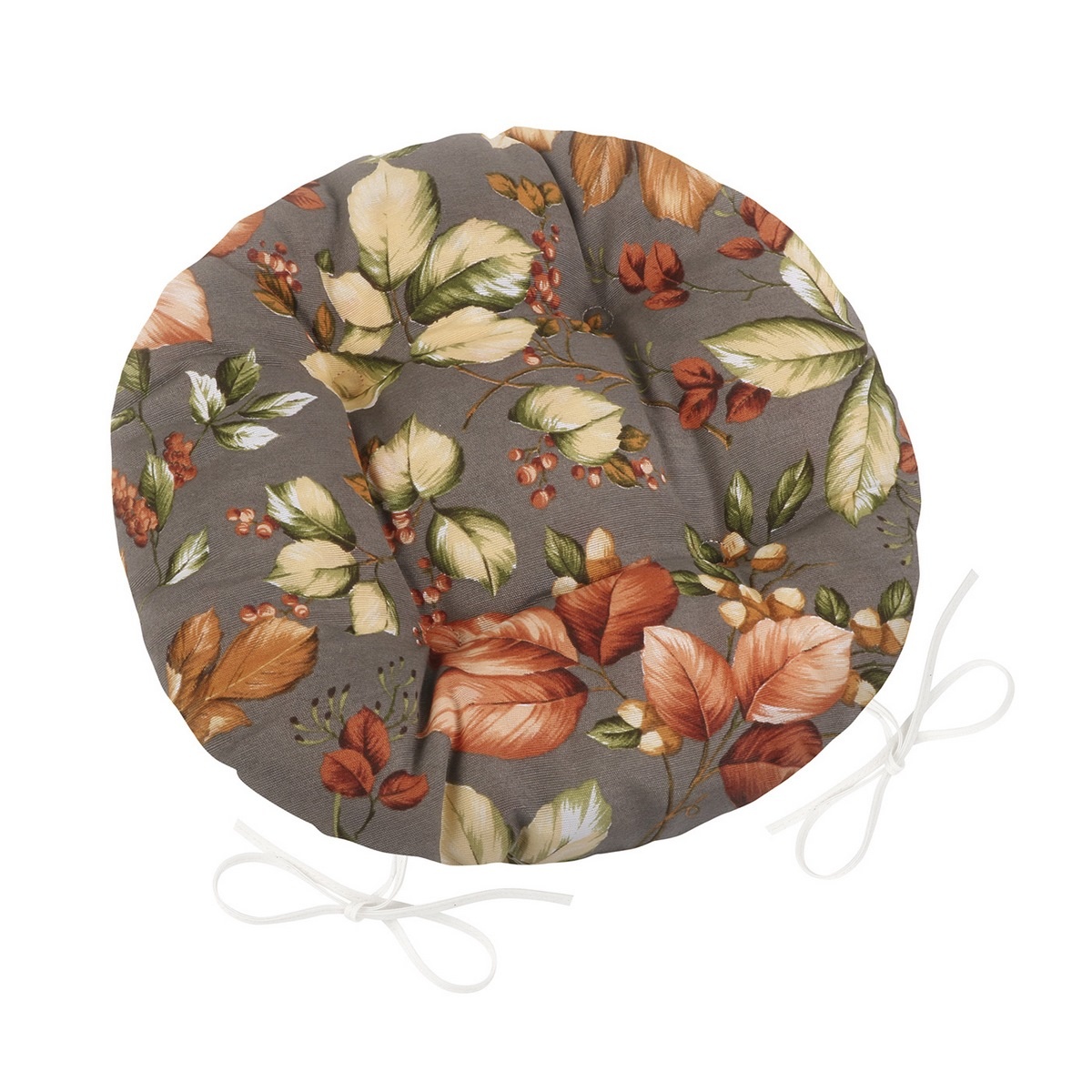 Ema Levelek kerek steppelt székpárna, 40 cm