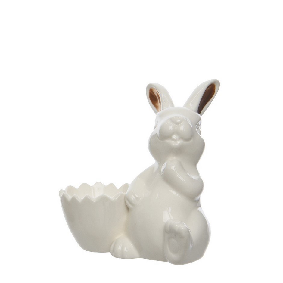Veľkonočný kalíšok na vajíčko Bunny biela, x cm