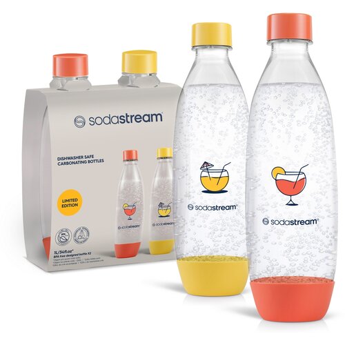 Sodastream Fľaša Fuse Orange/Yellow 2x 1 l, do umývačky