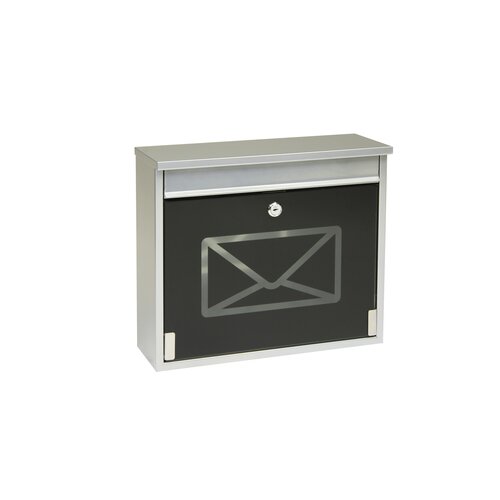 Skrzynka pocztowa z szkłem hartowanym srebrna