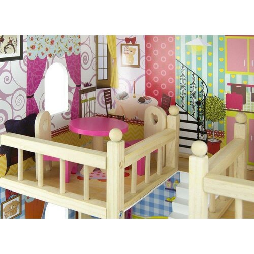 Bino Dětský dřevěný domeček s nábytkem