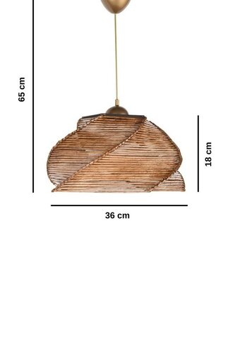 Lampa wisząca Pentagone - Antiquation, brązowy