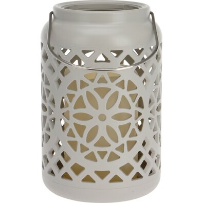 LED-Laterne Denia grau, 18 x 12 cm