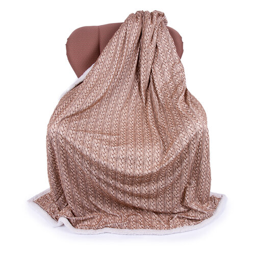 Pătură imitaţie de blană Maglia, maro, 150 x 200 cm