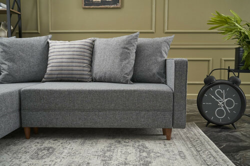 Narożna sofa rozkładana Aydam Left Grey