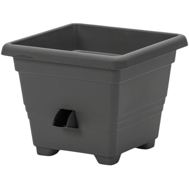 Plastia Kvetináč samozavlažovací Bergamot - 25x25 cm antracit, 25 x 25 cm
