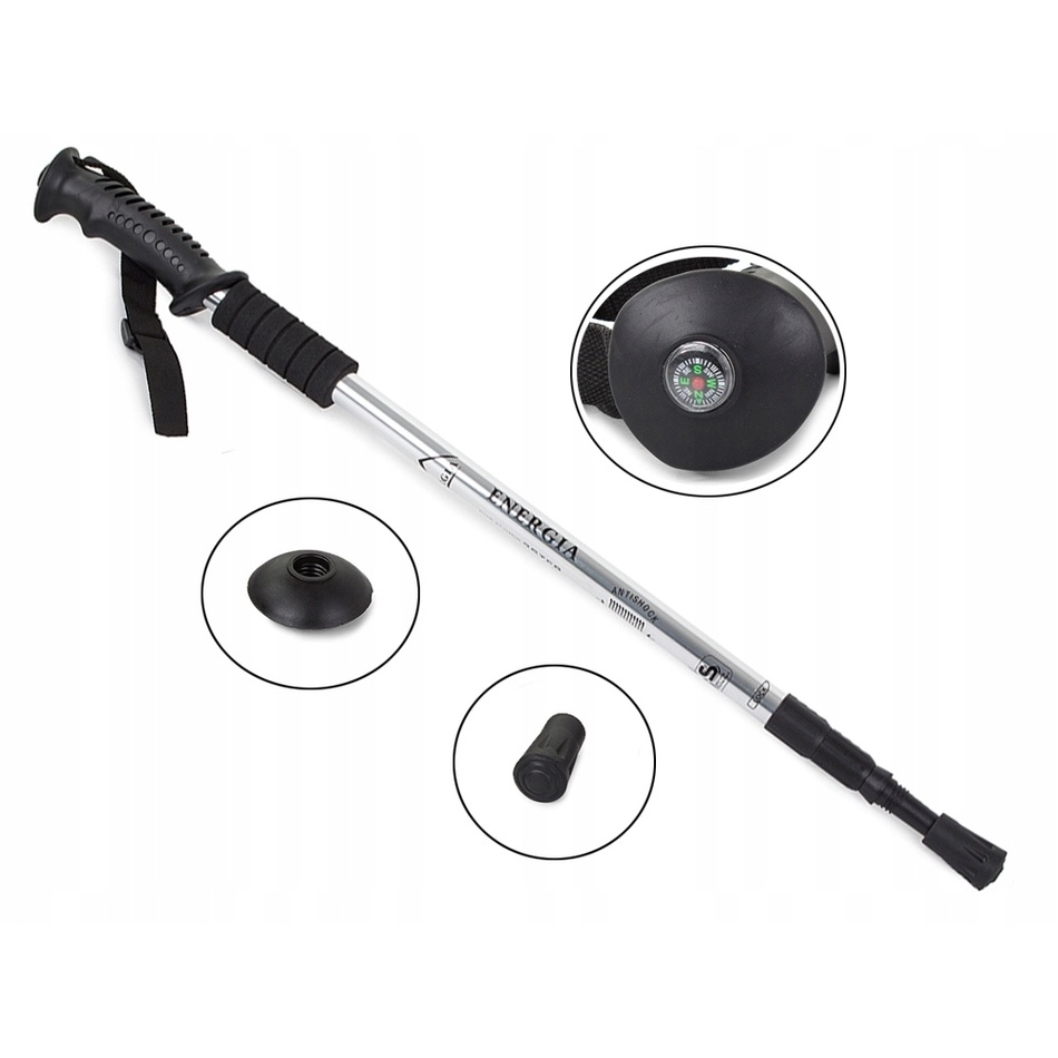 Nordic walking sétapálcák antishock, ezüst, ezüst termék 2. képe