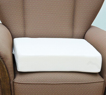 Zvýšený sedák na židli z paměťové pěny, 45 x 45 x , bílá