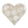 Bellatex Фігурна подушка Серце мереживо бежеве, 42 x 40 см