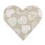 Bellatex Фігурна подушка Серце мереживо бежеве, 42 x 40 см