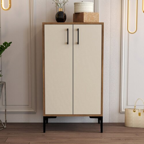 Dulap pentru pantofi Prag Walnut and Cream