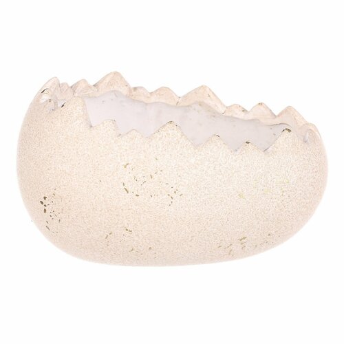 Ceramiczny pojemnik na kwiaty Muszla pozioma, 17 x13 x 9 cm