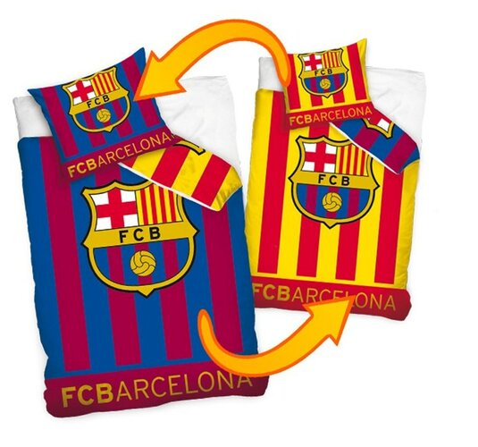 Pościel bawełniana FC Barcelona Double, 140 x 200 cm, 70 x 80 cm