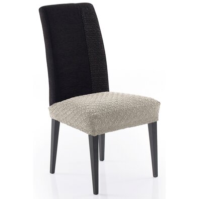 Multielastický potah na sedák na židli Martin béžová, 50 x 60 cm, sada 2 ks