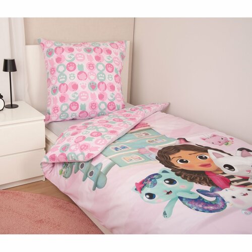 Herding Baumwollbettwäsche Gabby's Dollhouse, 135 x 200 cm, 80 x 80 cm