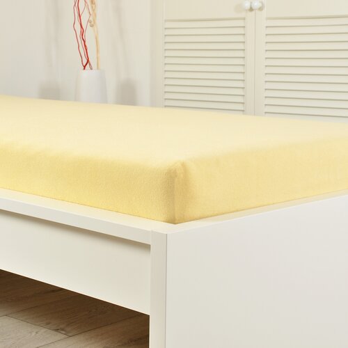 Простирадло махрове 4Home Ideal жовте, 90 x 200 см