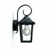 Philips 17236/30/PN vonkajšie nástenné svietidlo Buzzard 1x E27 60 W bez zdroja IP44, čierna