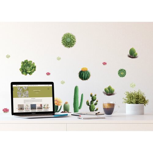 Samolepilna dekoracija Kaktus, 30 x 30 cm