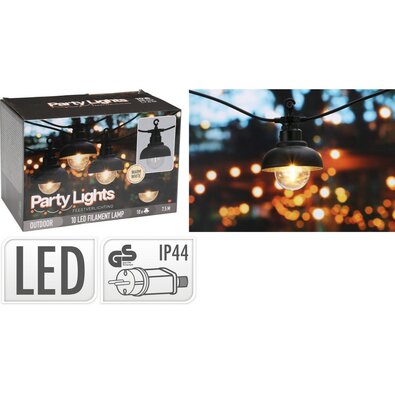 Marco kültéri LED party lánc, 4,5 m, 10 LED  filament, IP 44