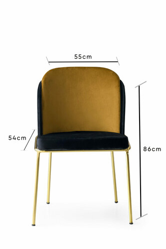 Esszimmerstuhl-Set Dore Gold, 4 Stück