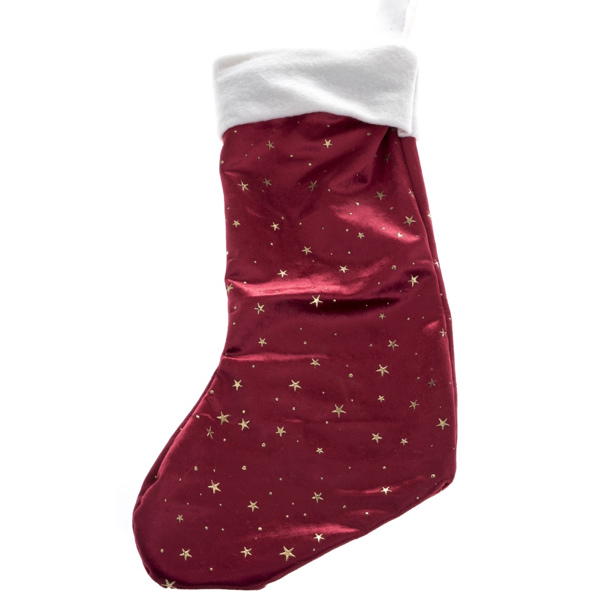 Ciorap cadouri de Crăciun Stars, 20 x 43 x 2cm, roșu