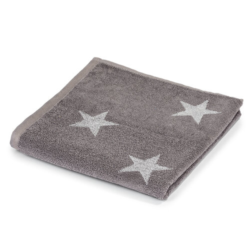 Ręcznik Stars szary, 50 x 100 cm