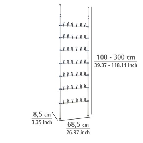 Wenko Cuier telescopic pentru pantofi Atlas, 42perechi