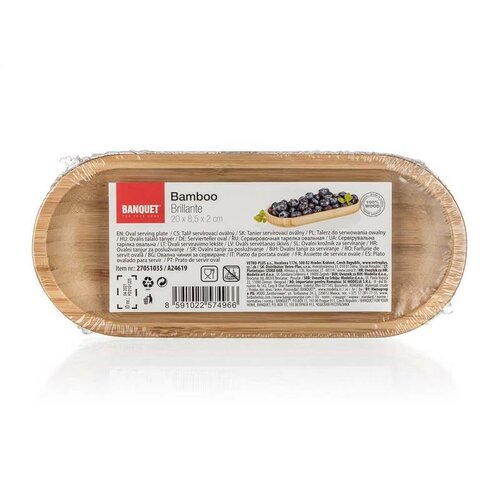 Banquet Taca do serwowania BRILLANTE Bamboo, 20 x 8,5 cm