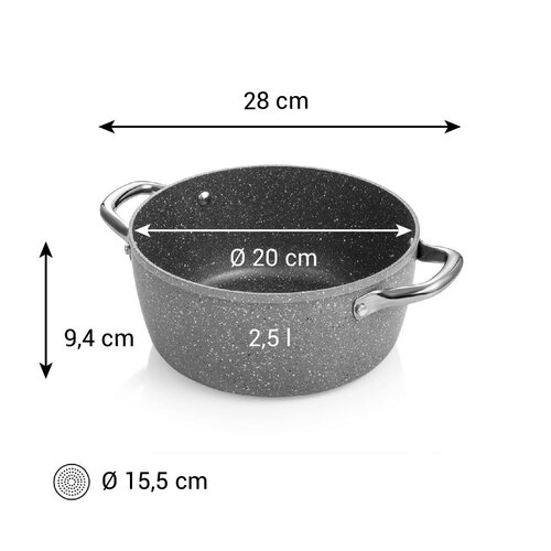 Tescoma i-PREMIUM Stone serpenyő, átmérő 20 cm,2,5 l