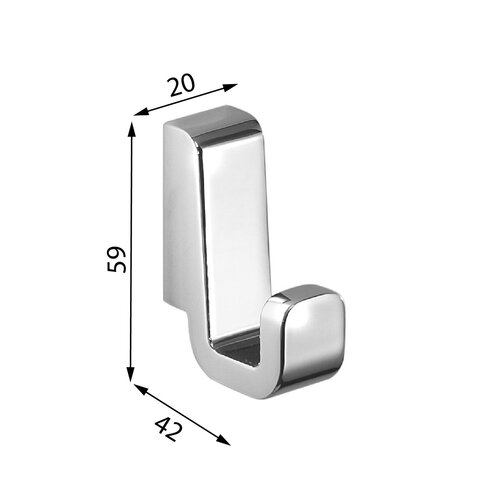 GEDY A82713 Samoa kavelj 2 kosa, krom