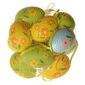 Sada velikonočních vajíček v síťce 12 ks, barevná, 6 cm