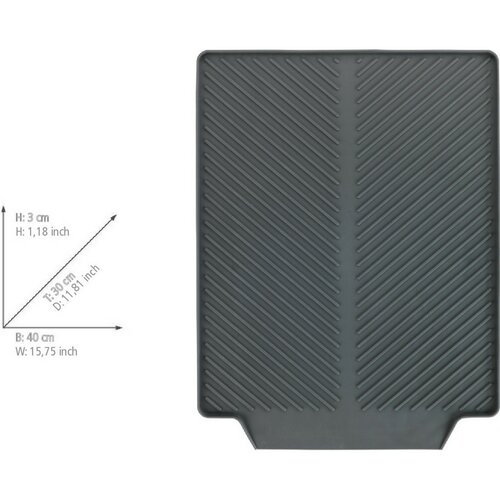 Wenko Geschirrabtropfer Linea 40 x 3 x 30 cm, grau