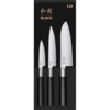 Set de 3 cuțite Kai Wasabi Black – universal mic,universal mare și santoku