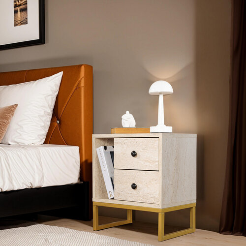 Nachttisch Glimmer Travertine