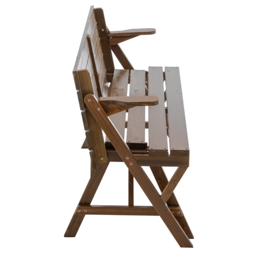 Stół ogrodowy/ławka, 2 w 1, brązowy, ZAGIR