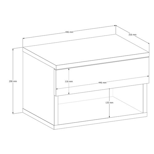 Nočný stolík Ribes Walnut
