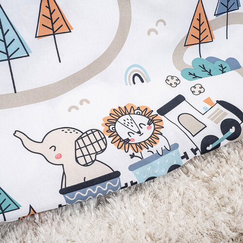 4Home Дитяча бавовняна постільна білизна Happy train, 100 х 135 см, 40 х 60 см